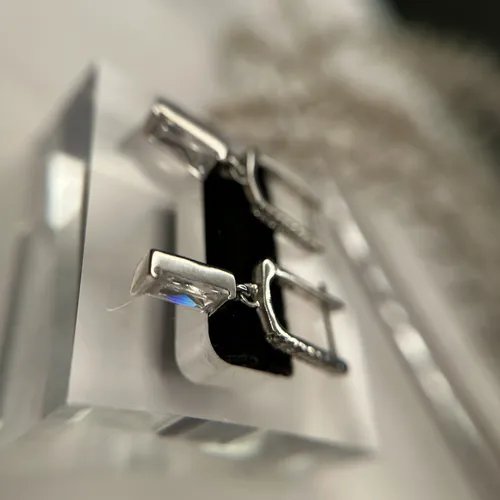 Cercei din argint cu cubic zirconia 11-9-27