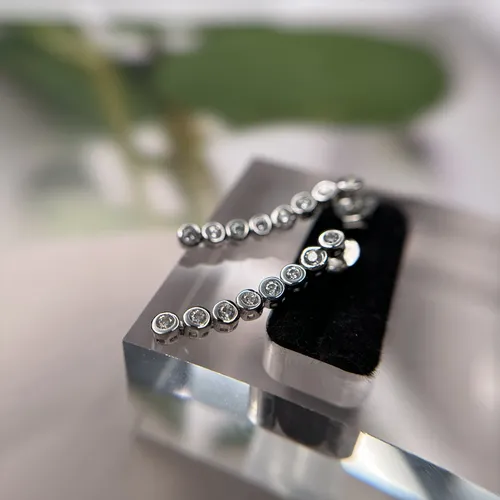 Cercei din argint cu opt pietre cubic zirconia 11-1-i55147