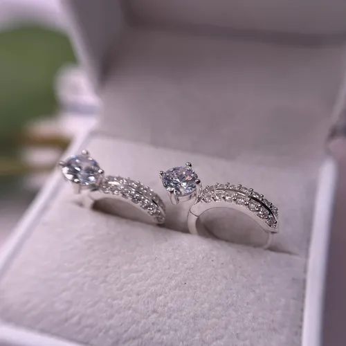 Cercei din argint cu pietre de cubic zirconia 11-1-i57130